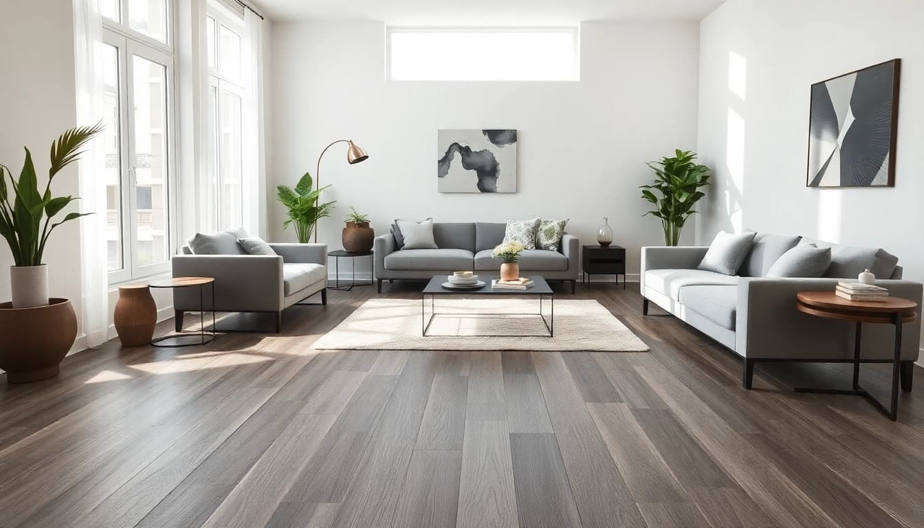 Transform your home with stunning lvp floors showcased in a modern living room setting.