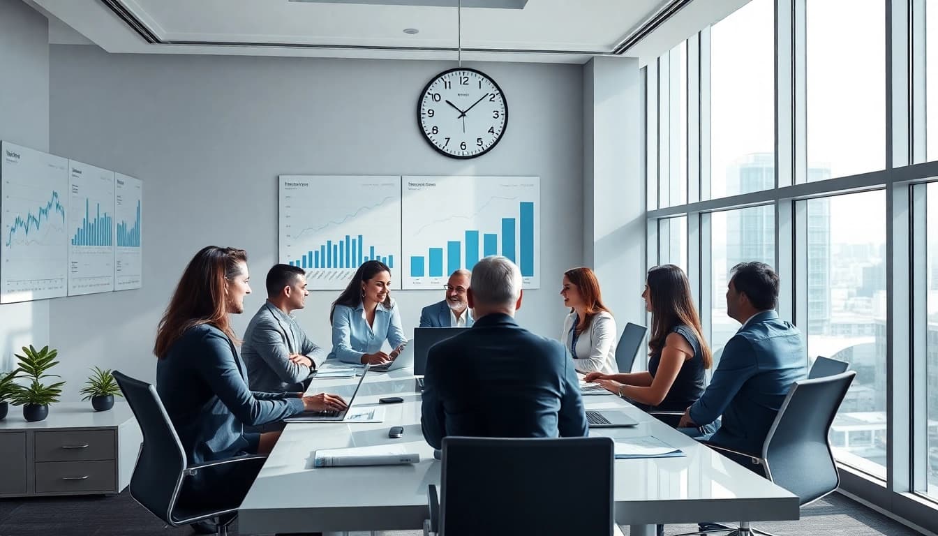 Accounting Services in Dubai office with diverse professionals collaborating on financial strategies.