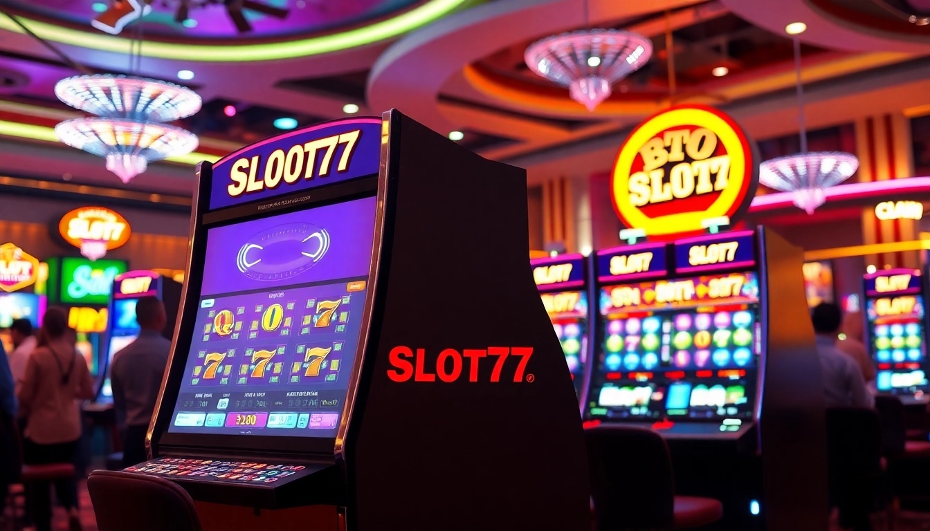 Slot77 menawarkan pengalaman permainan slot yang mengasyikkan di kasino dengan banyak warna.