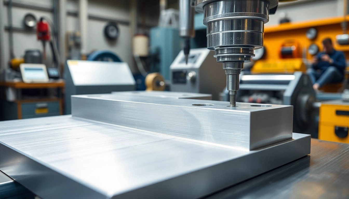 Creating aluminum prototypes showcasing precision machining in a professional workshop.