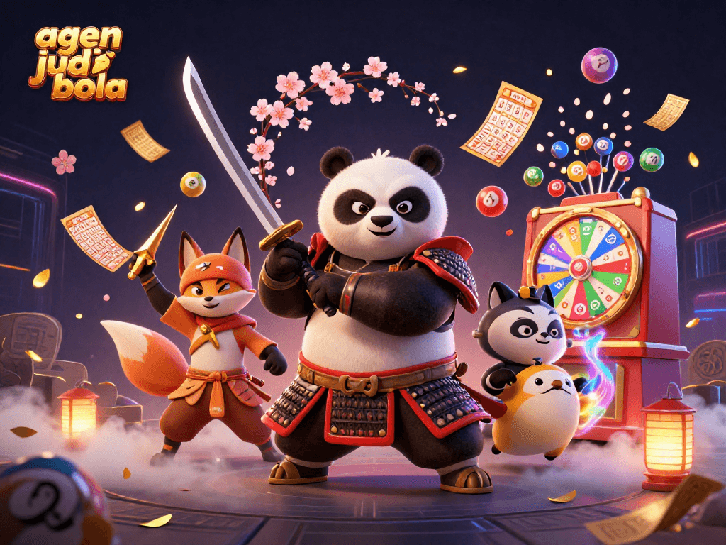 Engage in thrilling betting with agen judi bola in this vibrant 3D illustration.