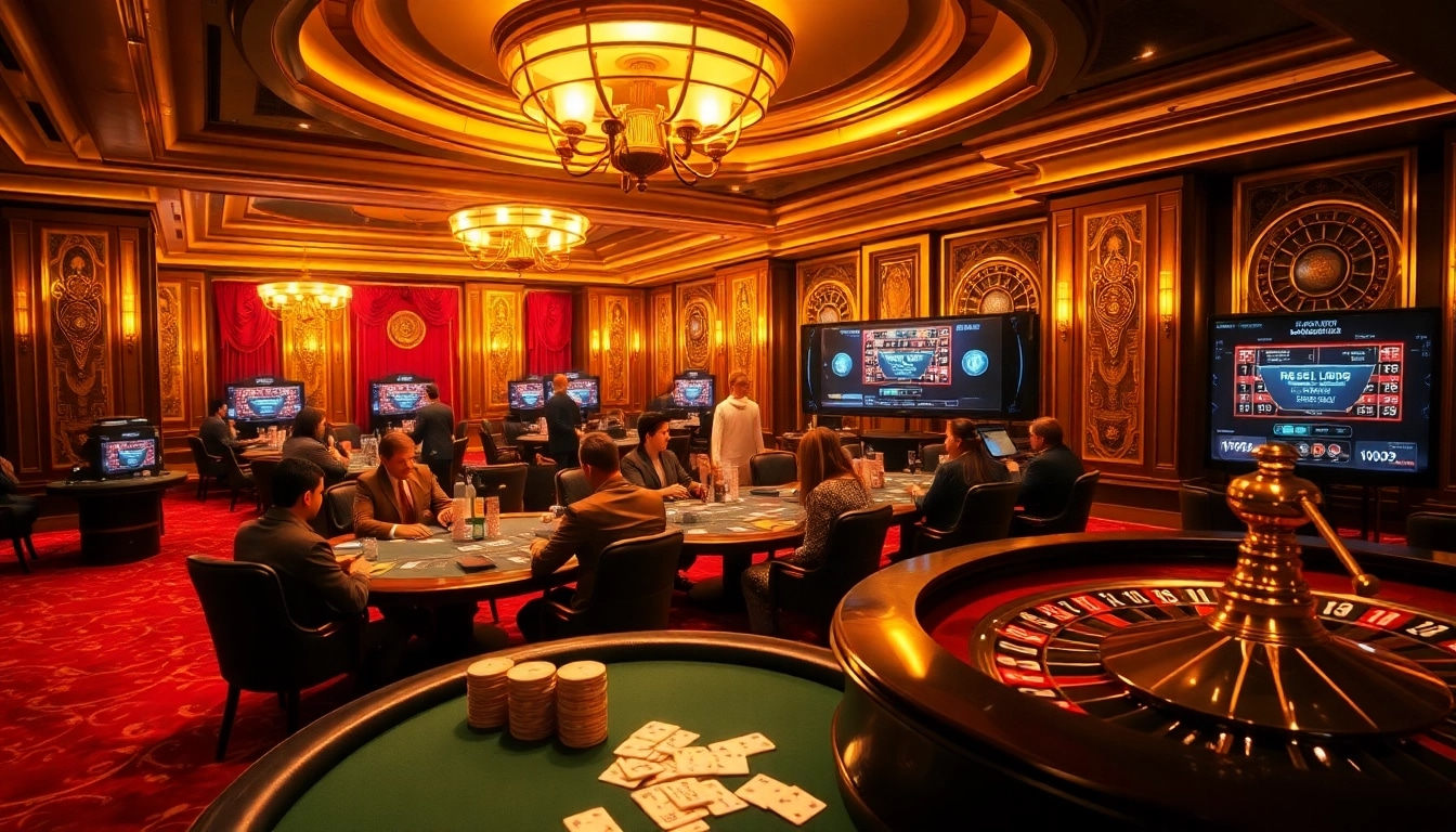 Experience the excitement of rebahin film amidst a luxurious casino poker table, highlighting game strategies.