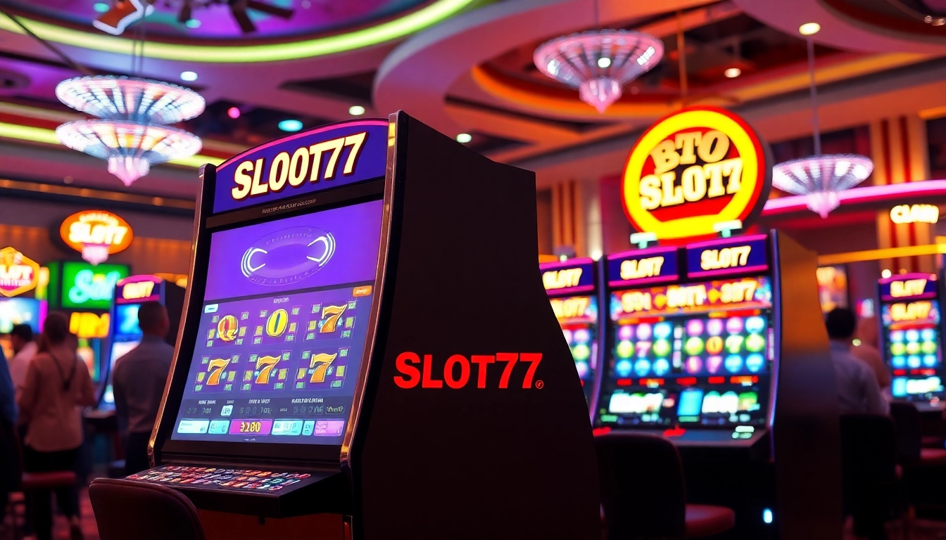 Slot77 menawarkan pengalaman permainan slot yang mengasyikkan di kasino dengan banyak warna.