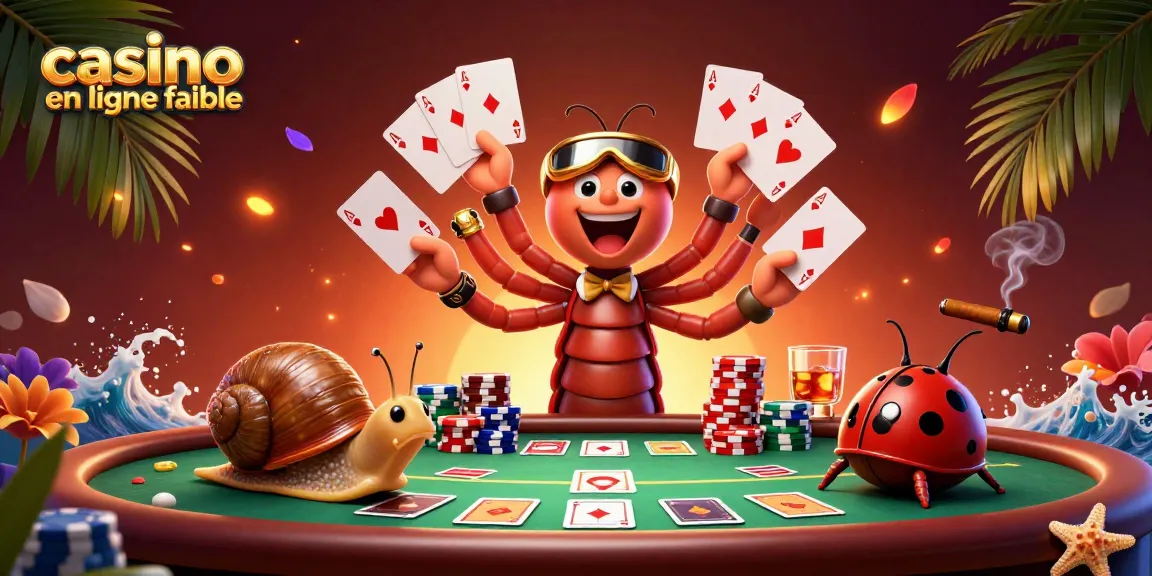 Découvrez une scène vibrante où le casino en ligne fiable prend vie avec un croupier atteint de mille pattes.