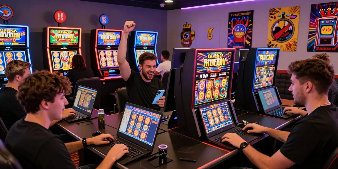 Engaging players exploring Bonus Buy slots at https://aboutderbyshire.co.uk with vibrant graphics in a modern gaming lounge.