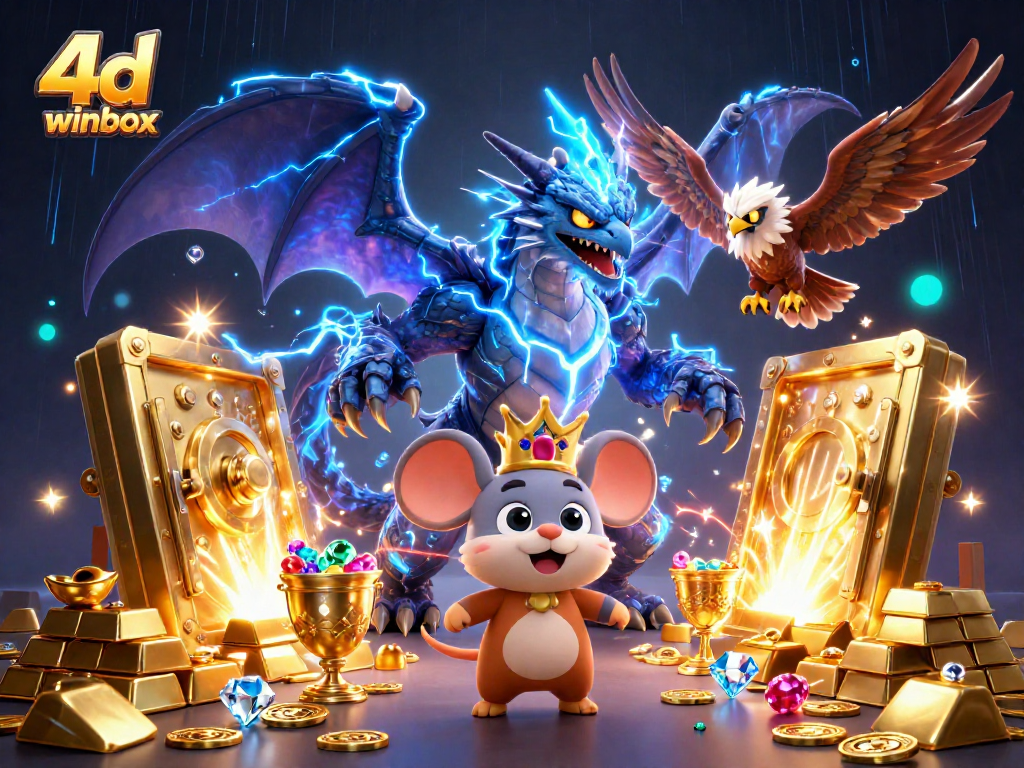 Engage with 4d winbox as dynamic characters and gold treasures illuminate the thrilling lottery experience.