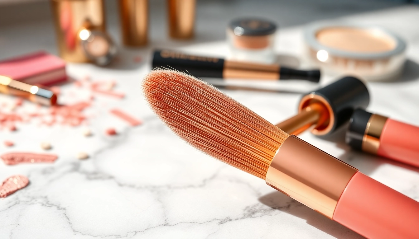 Use the angled concealer brush to precisely apply makeup for a flawless finish.