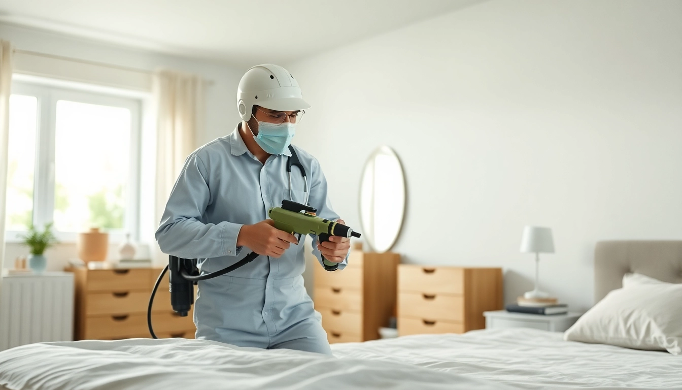 Apply bed bug chemical treatment effectively to eliminate infestations in a clean and organized environment.