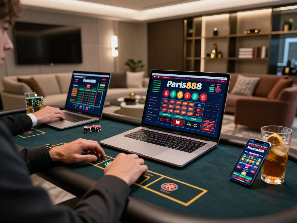 Berinteraksi dengan antarmuka permainan daring Paris888 di berbagai perangkat menunjukkan taruhan yang strategis.