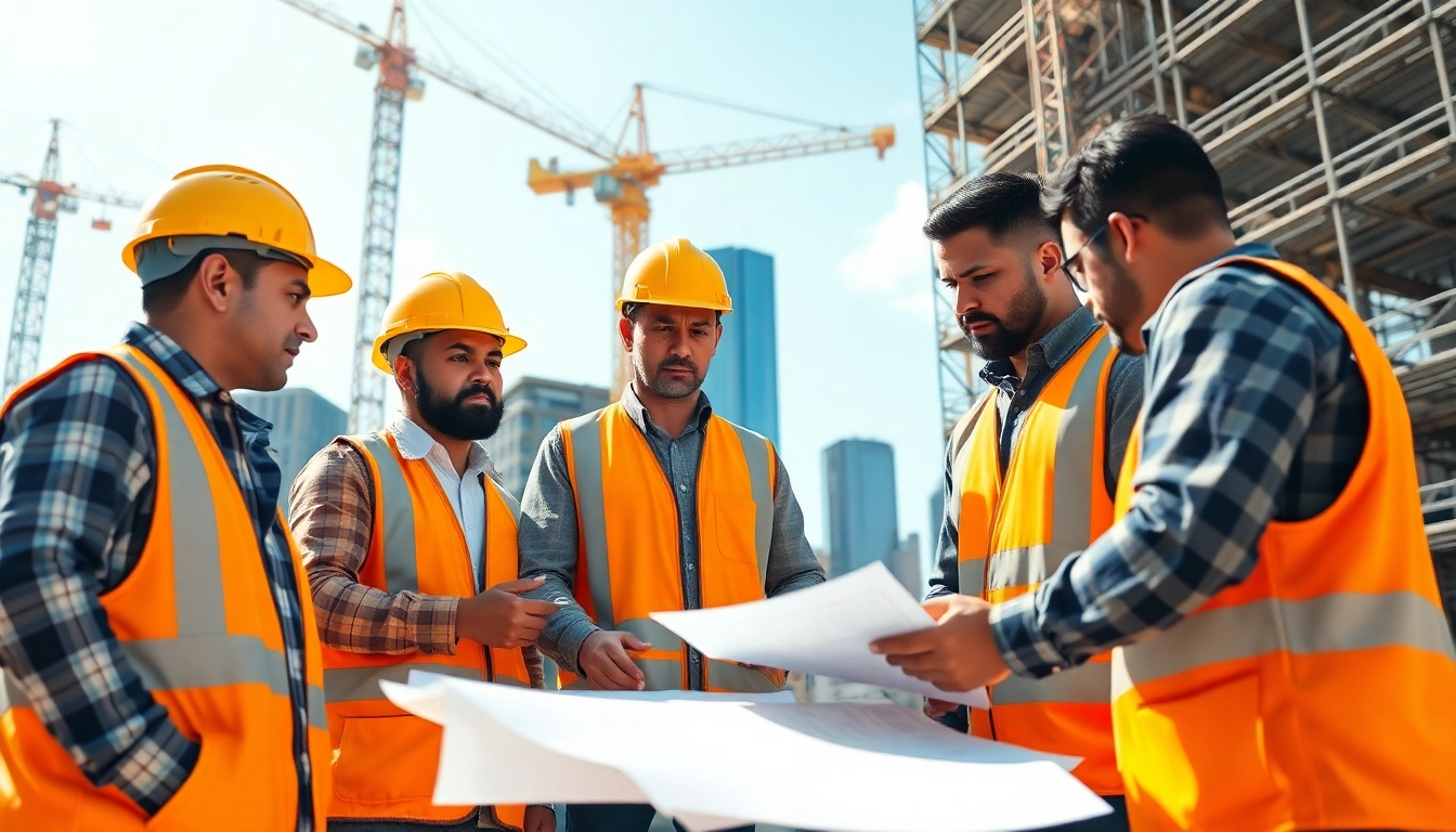Manhattan General Contractor team working energetically on a high-rise construction project.