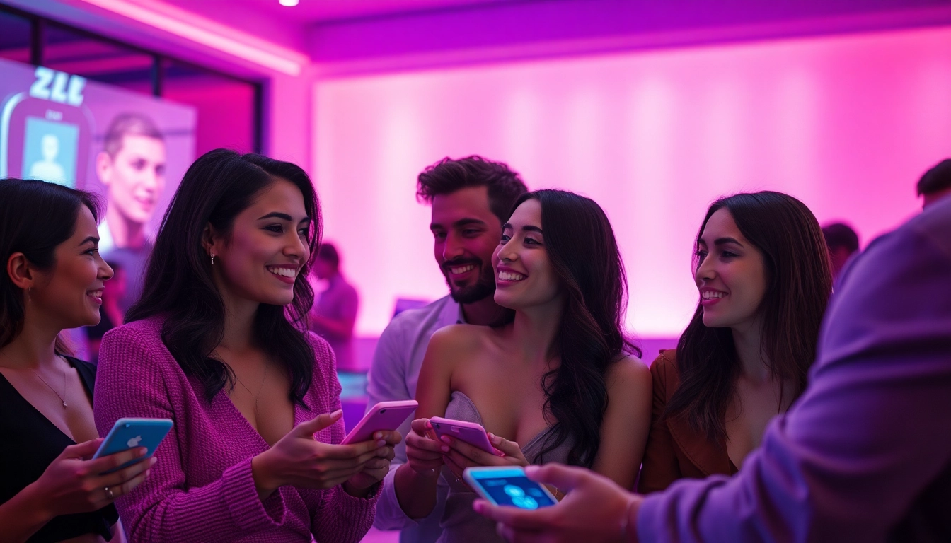 Engaging in AI sexting conversations with vibrant virtual companions in a soft-lit, intimate digital space.