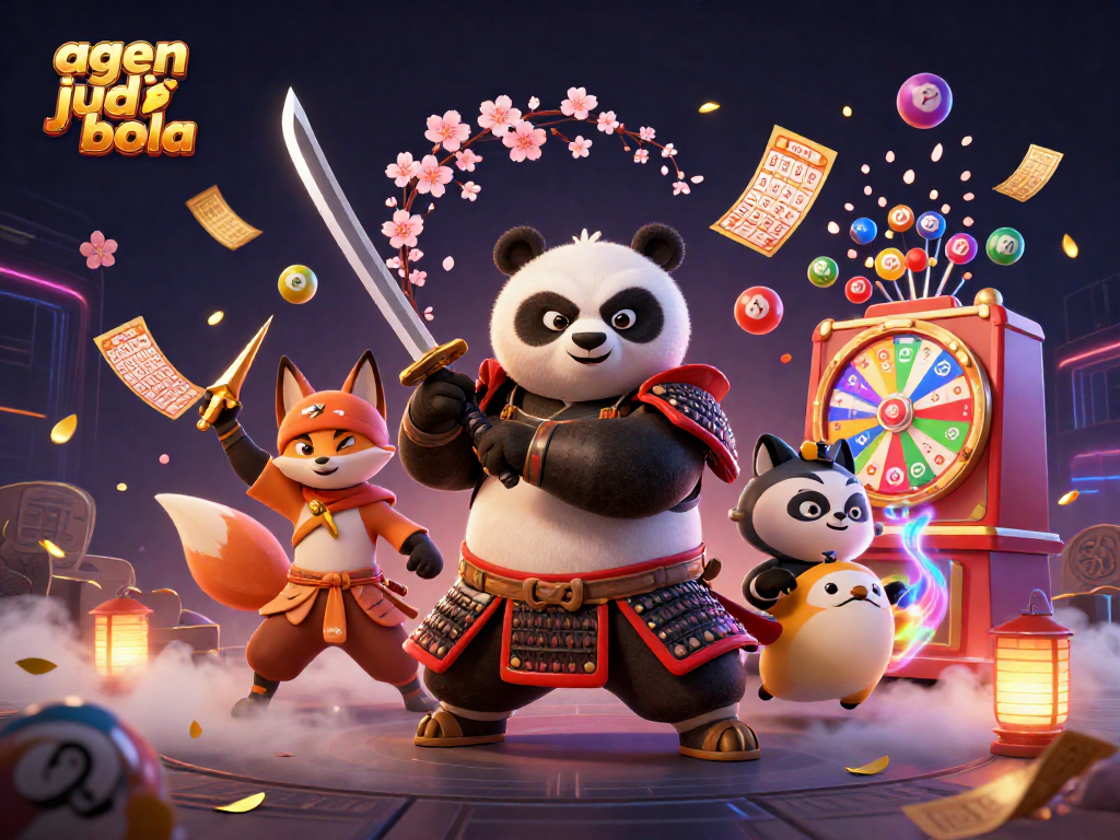 Engage in thrilling betting with agen judi bola in this vibrant 3D illustration.