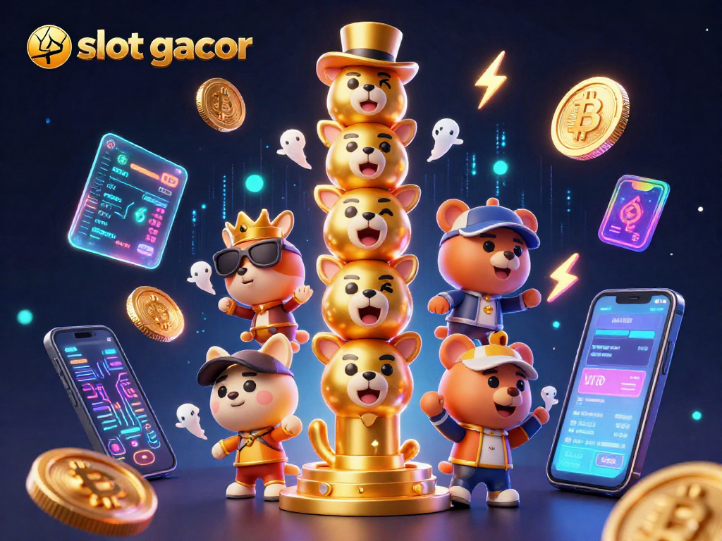 Experience slot gacor excitement with vibrant 3D elements showcasing animated casino icons.