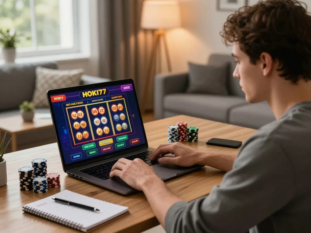 Pemain yang terlibat menjelajahi kasino online HOKI77 untuk permainan slot yang menarik dan strategi.