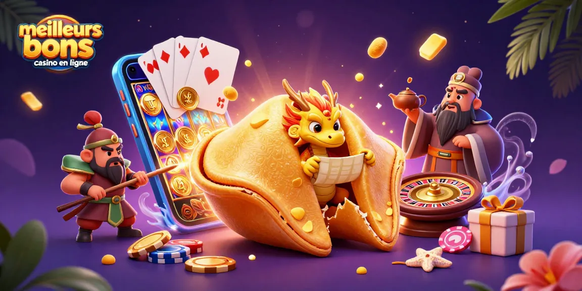 Découvrez les meilleurs bonus casino en ligne avec un dragon sage, des pièces dorées et des jeux colorés.