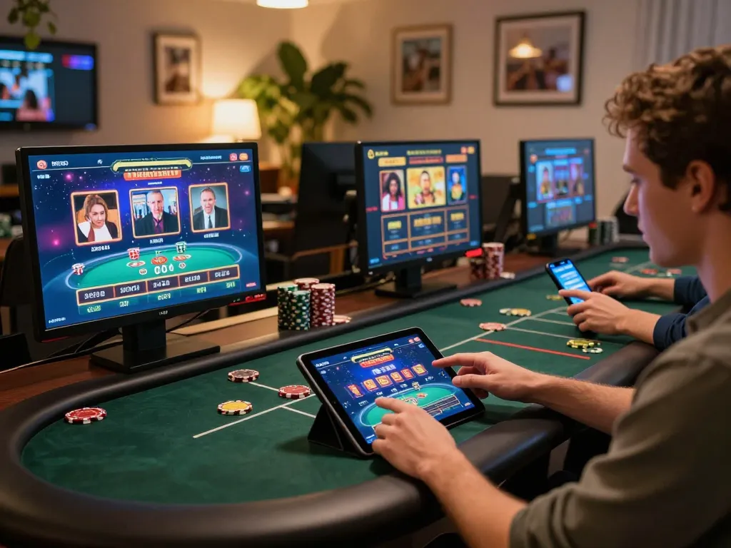 Engage with 12PLAY online casino gaming in a cozy home environment.