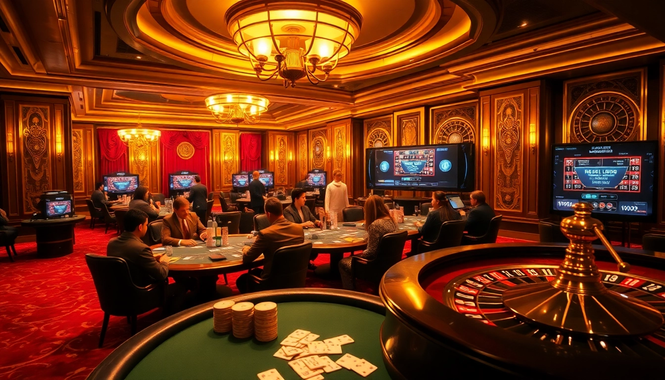 Experience the excitement of rebahin film amidst a luxurious casino poker table, highlighting game strategies.