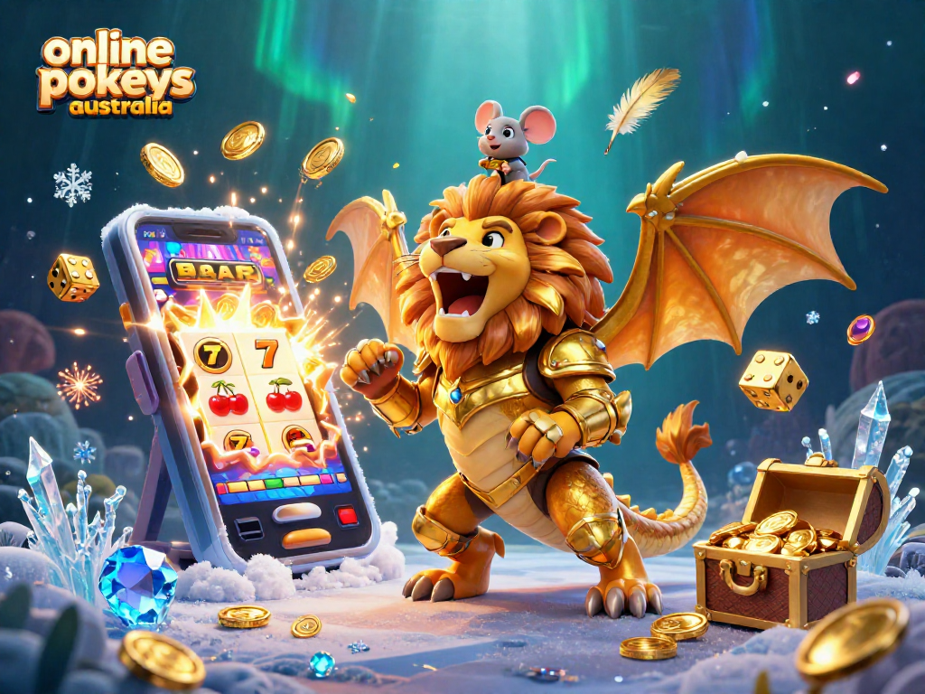 Spin and win with top online pokies Australia in a vibrant 3D jackpot scene.