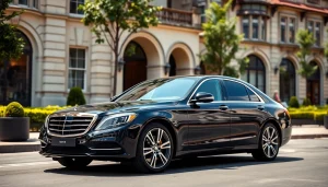 Experience Chauffeur Hire Nottingham with a luxury vehicle in a prestigious city setting.