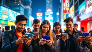 Engaging users through sports betting apps India in a vibrant urban environment with excitement.