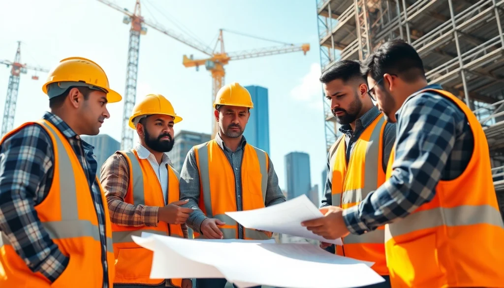 Manhattan General Contractor team working energetically on a high-rise construction project.