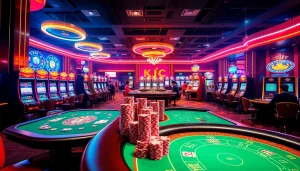 KJC AC 3 immersive casino experience with thrilling tables, dice, and slot machines.
