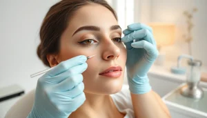 Patient receiving Botox Nyack treatment from a skilled practitioner in a professional clinic