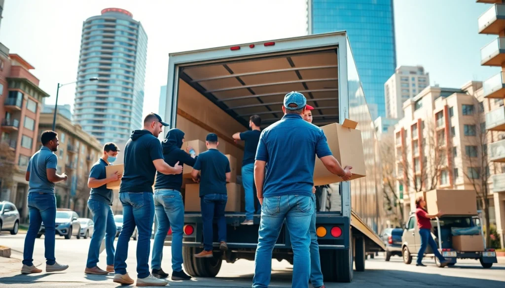 Movers in Vancouver loading boxes, showcasing the professionalism of moving company Vancouver.