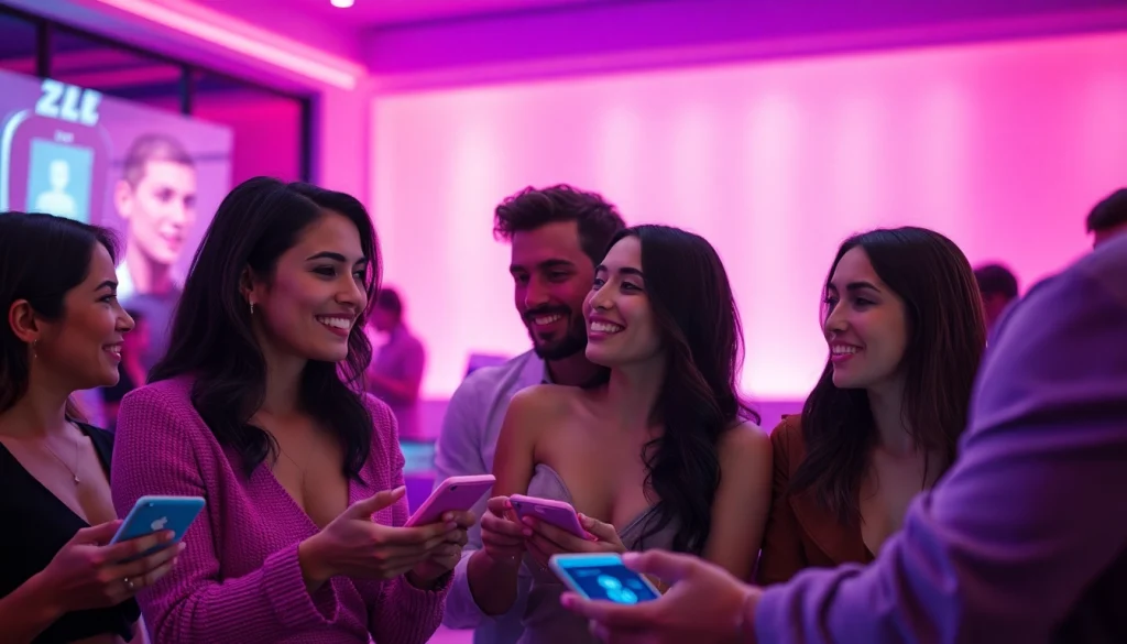 Engaging in AI sexting conversations with vibrant virtual companions in a soft-lit, intimate digital space.