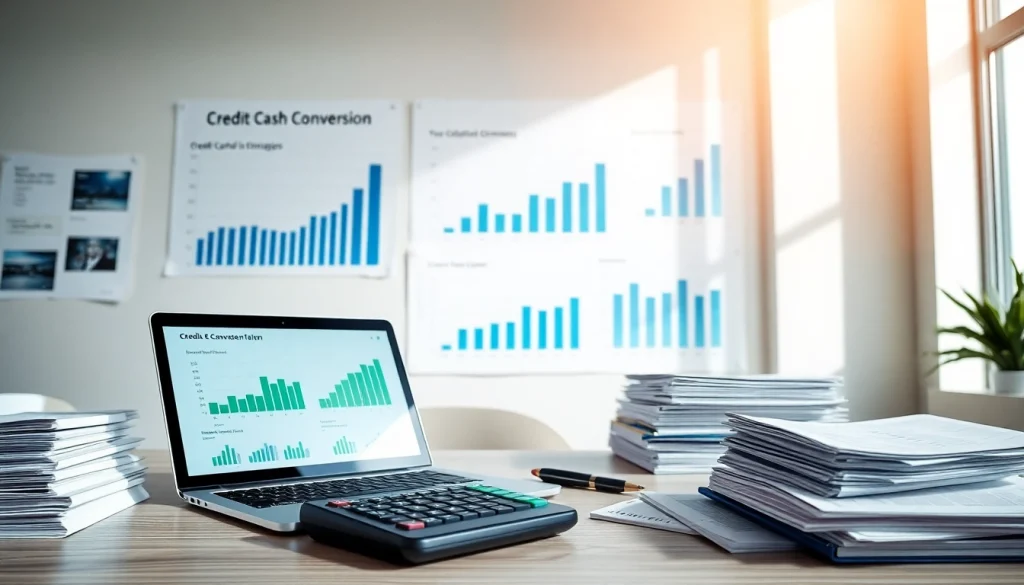 신용카드 현금화 전문가가 사무실에서 전략을 논의하는 모습