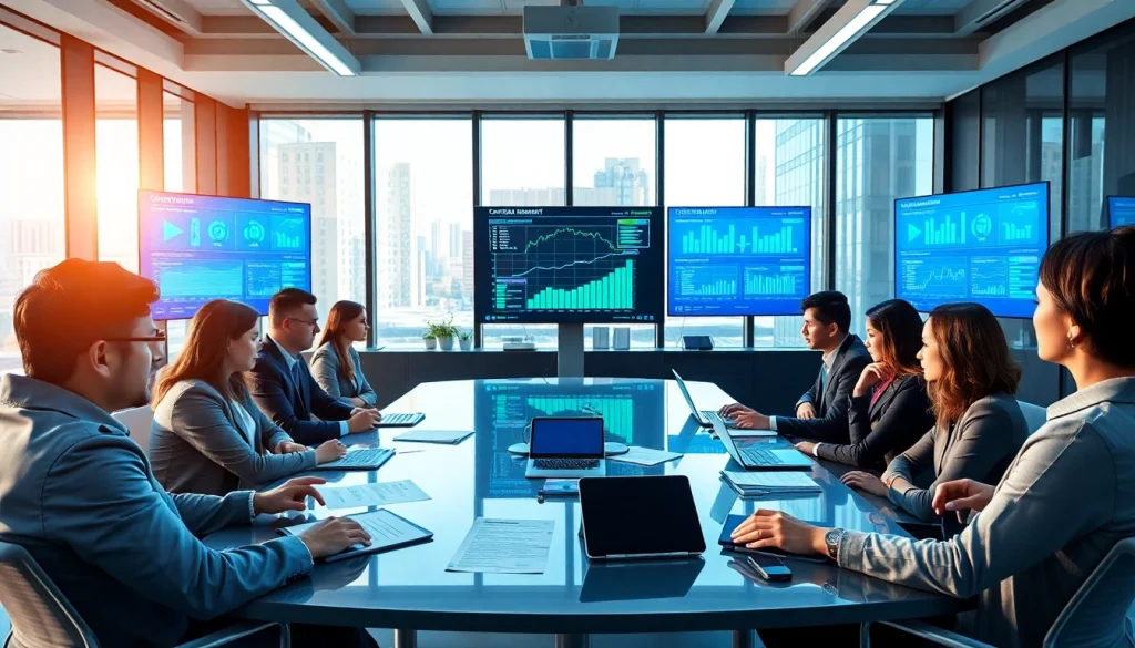 Enhance your understanding of Contract Management through team collaboration in a modern office setting.