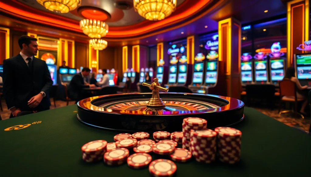 Engage with the excitement of gambling at https://ev88.claims/ through this vibrant casino scene.