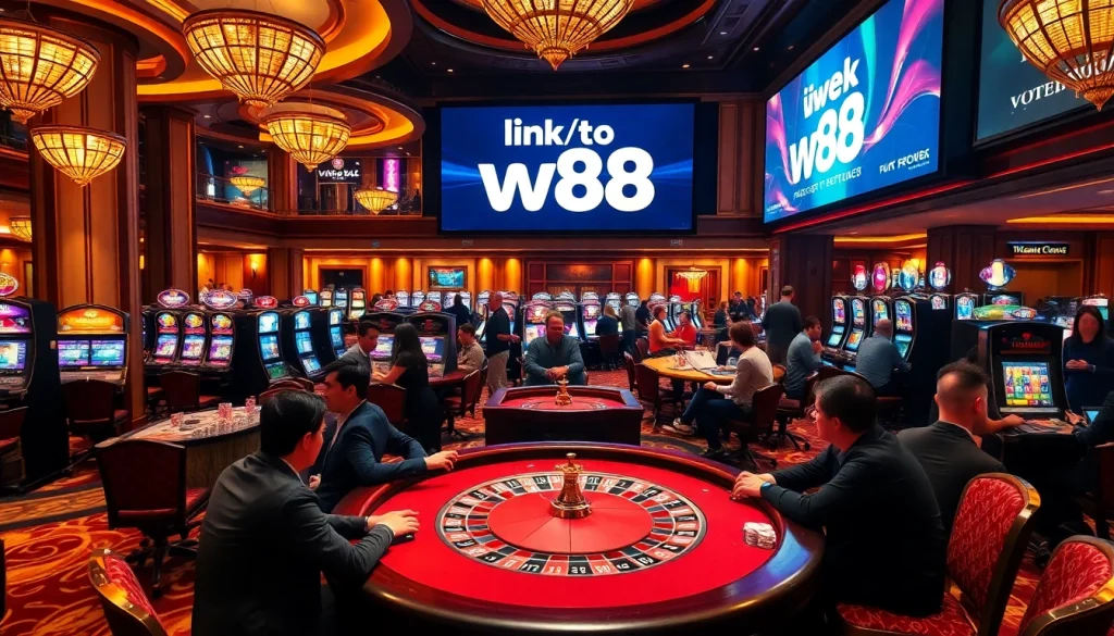 Experience the excitement at W88, featuring dynamic casino gaming and vibrant atmospheres.