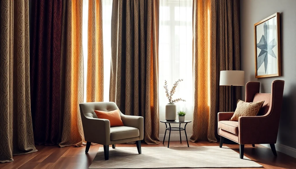 Gordijnstof in verschillende mooie kleuren en patronen voor stijlvolle ramen.