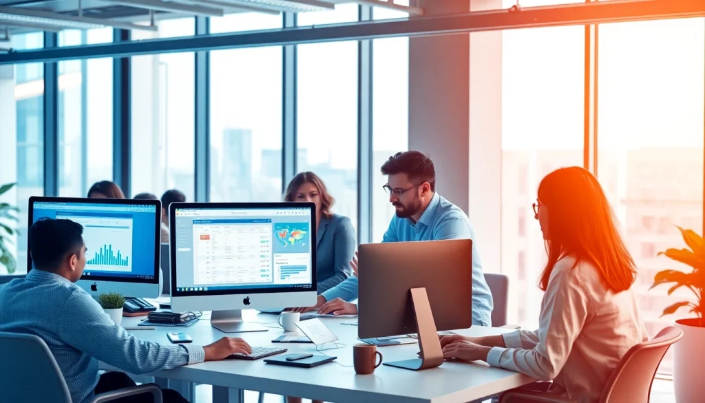 展示 WPS官网 软件在实际应用中与多元专业人士协作的工作空间。