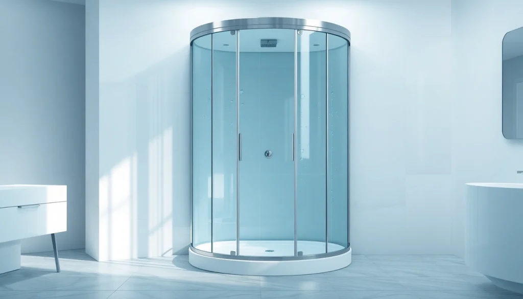 Stylish duschkabine 90x90 komplett in modernem Badezimmer mit eleganten Details.