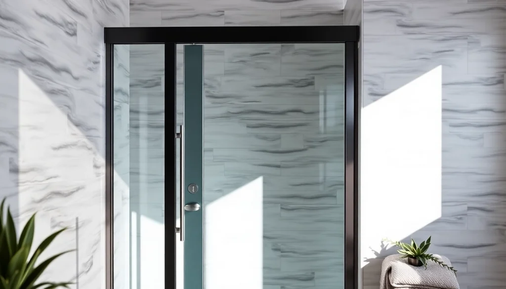 Enhance your bathroom with a stylish shower door black frame that adds a modern touch.