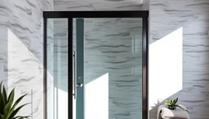 Enhance your bathroom with a stylish shower door black frame that adds a modern touch.