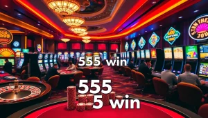 Experience the thrill of the 555 win at a luxurious casino gaming floor full of excitement.