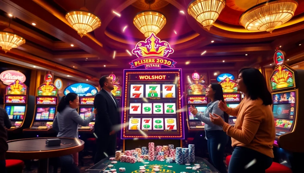 Momen seru memenangkan mesin slot deposit pulsa tanpa potongan di kasino yang ramai.