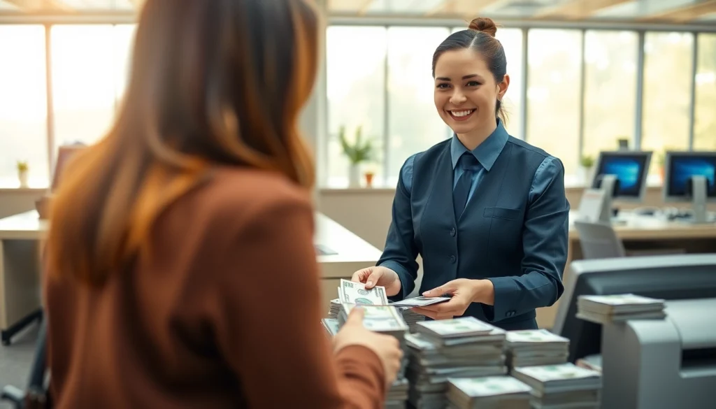 Menyimpan deposit 1k tunai dalam transaksi di bank dengan petugas yang membantu