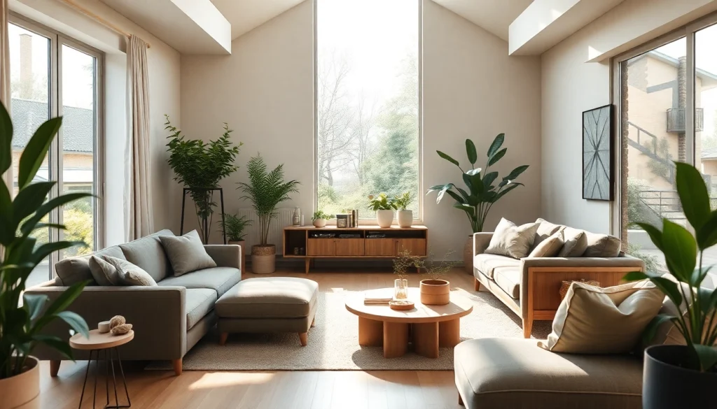 Creëer een moderne woonkamer met duurzame kwaliteit meubels die milieuvriendelijk zijn.