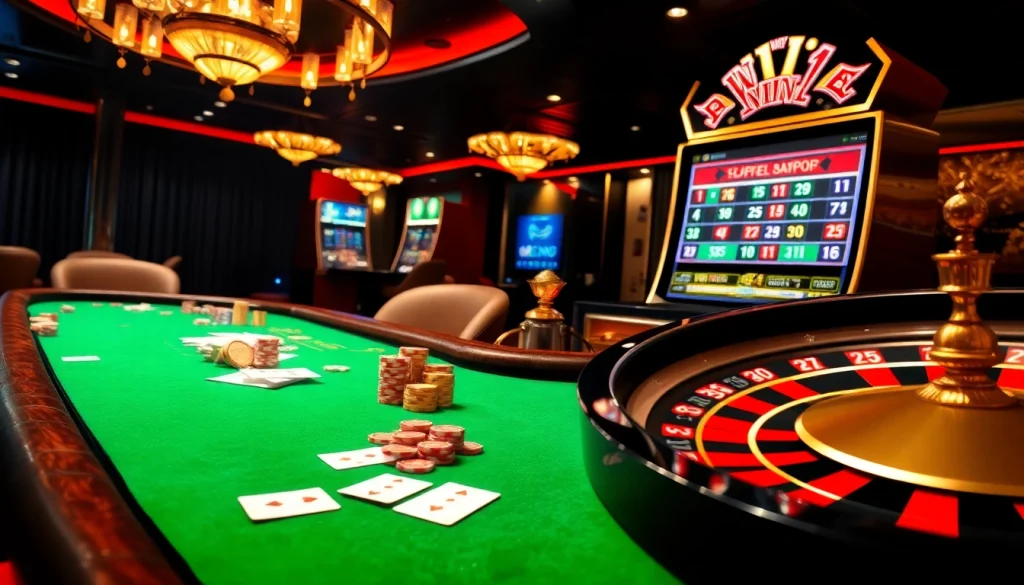 Vivez l'excitation du casino en ligne Français avec des jeux palpitants dans un casino luxueux.