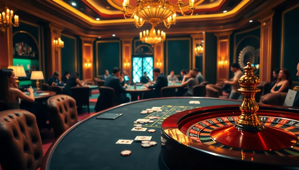 Découvrez l'excitation du casino en ligne France avec des joueurs profitant du poker et de la roulette.