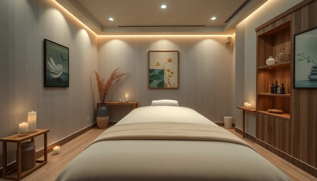 안락한 장식과 조명으로 편안한 마사지 팔러에서의 송도마사지