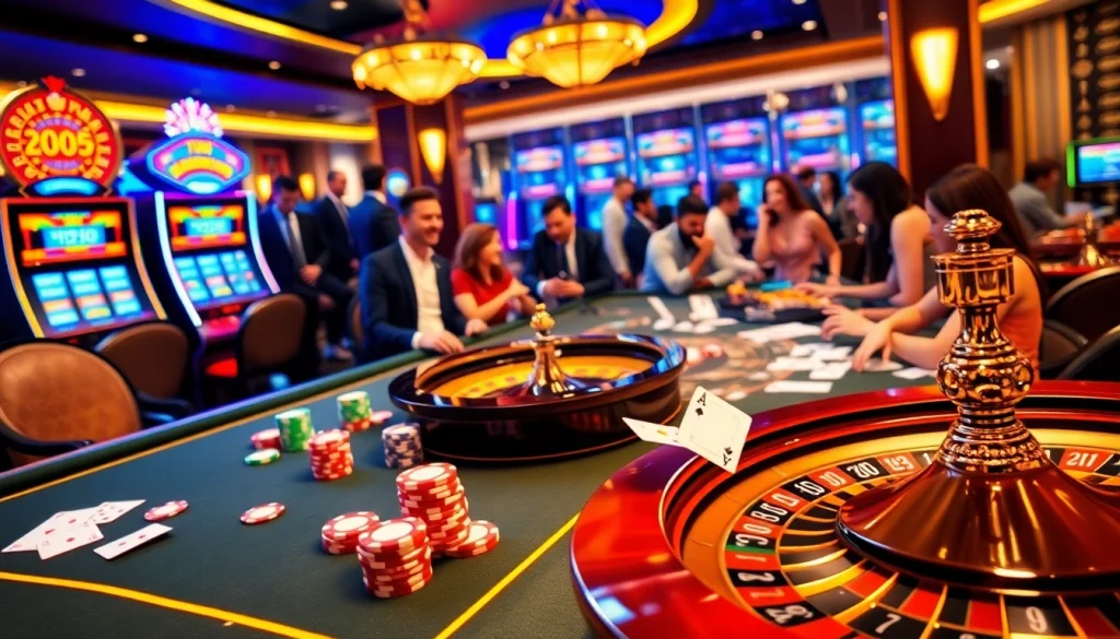 Experience the thrill of online gaming with hoki77 at a vibrant casino table.