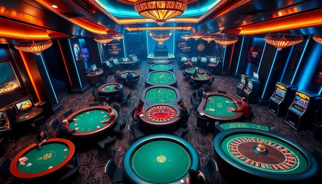 Découvrez l'excitation du casino en ligne Français avec des joueurs plongés dans une atmosphère de casino en ligne captivante.