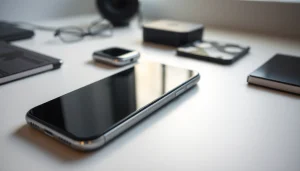 Reset telefonu na nowoczesnym smartfonie z czytelnym przyciskiem reset.