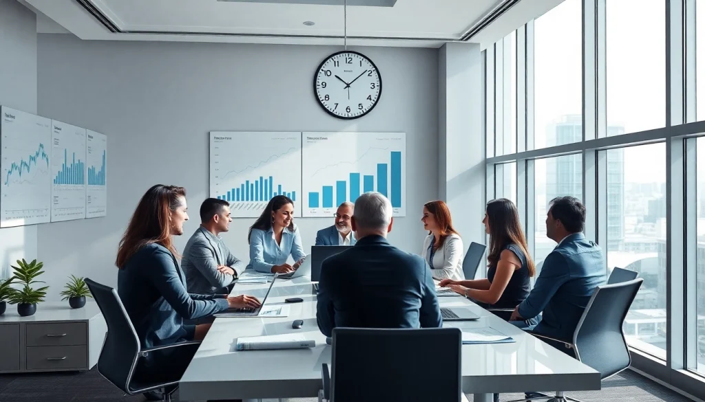 Accounting Services in Dubai office with diverse professionals collaborating on financial strategies.