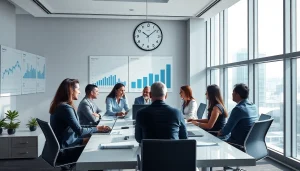 Accounting Services in Dubai office with diverse professionals collaborating on financial strategies.